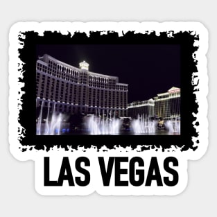 LAS Vegas Bellagio And Caesars Palace Typography Sticker